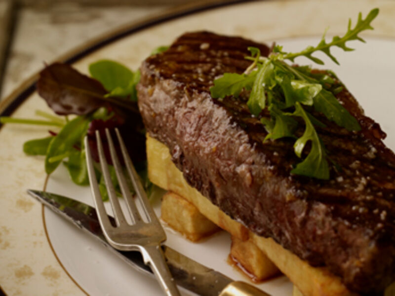 Striploin of Beef with Whiskey Marmalade & Pomme Pontneuf
