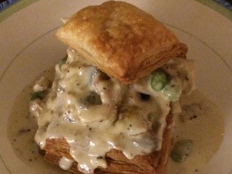 Leftover Roast Chicken Vol-au-Vonts or Pot Pie (Day 2)